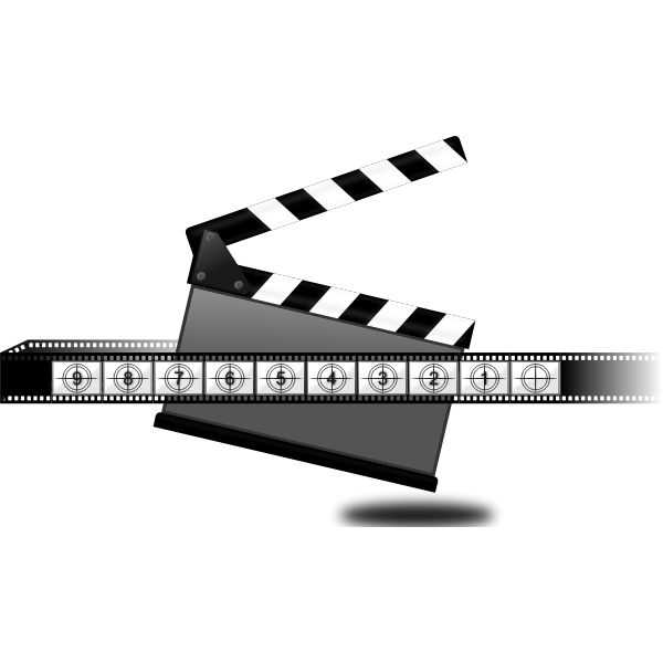 SVG Clapperboard countdown vector illustration
