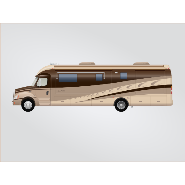 SVG Class C motorhome vector illustration