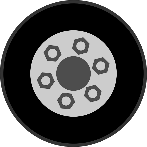 SVG Classic car wheel vector illustration