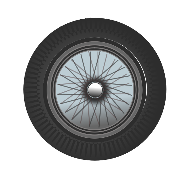 SVG Classic car wheel vector image