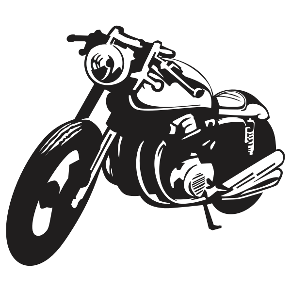 SVG Classic Motorcycle Silhouette
