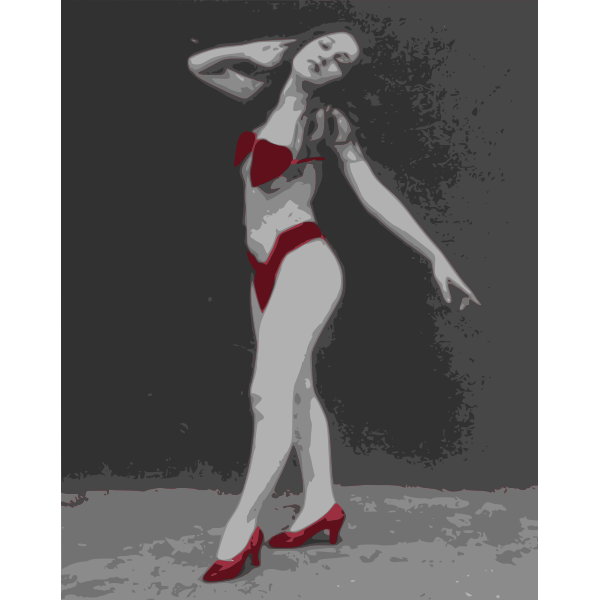SVG Classic red bikini