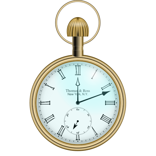 SVG Classic Roman pocket watch vector image