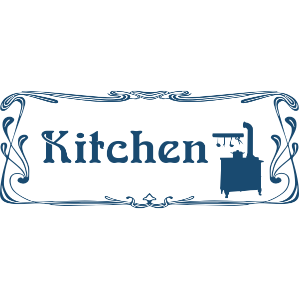 SVG Classic style kitchen door sign vector image