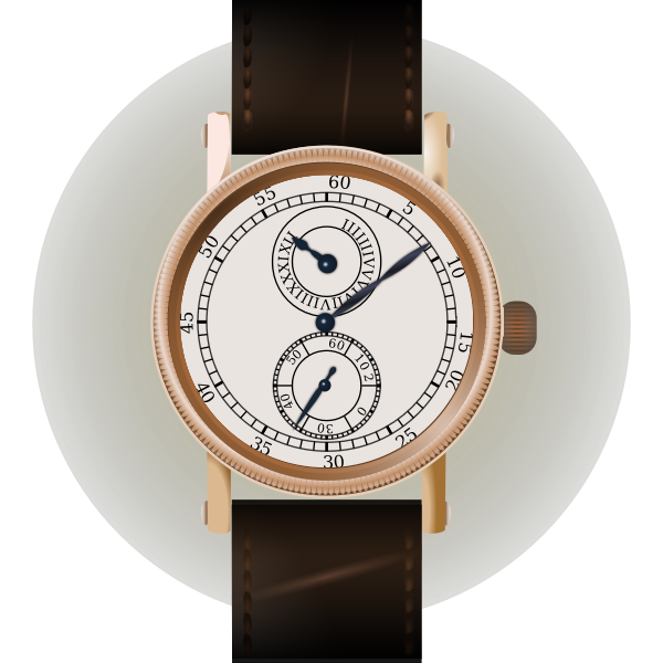 SVG Classic wristwatch vector graphics