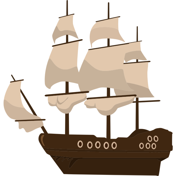 SVG Classical retro ship