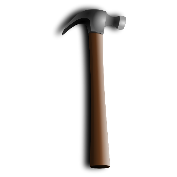 SVG Claw hammer with shadow vector image