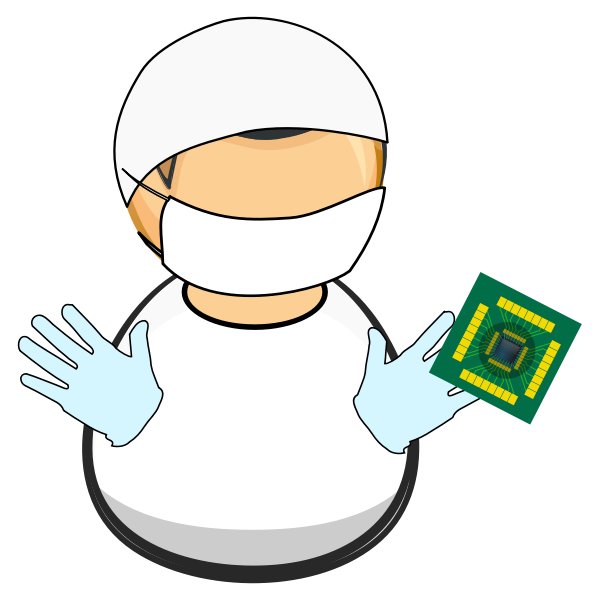 SVG Clean lab worker