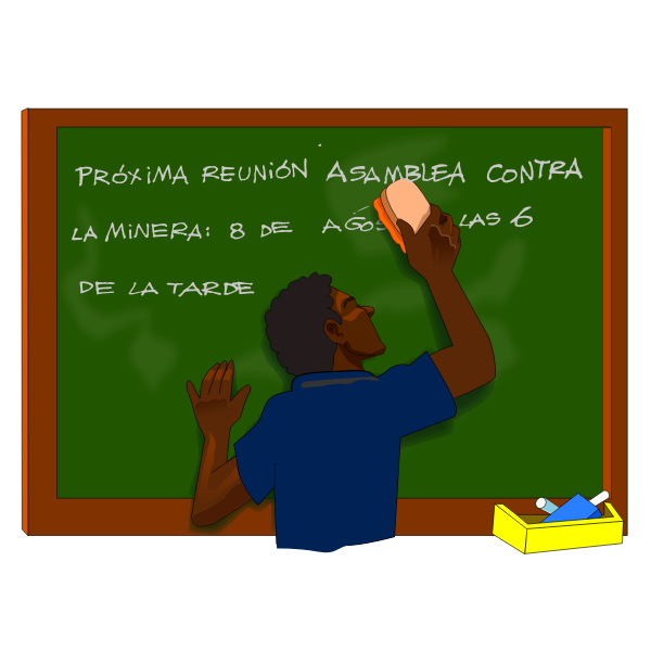 SVG Cleaning the blackboard