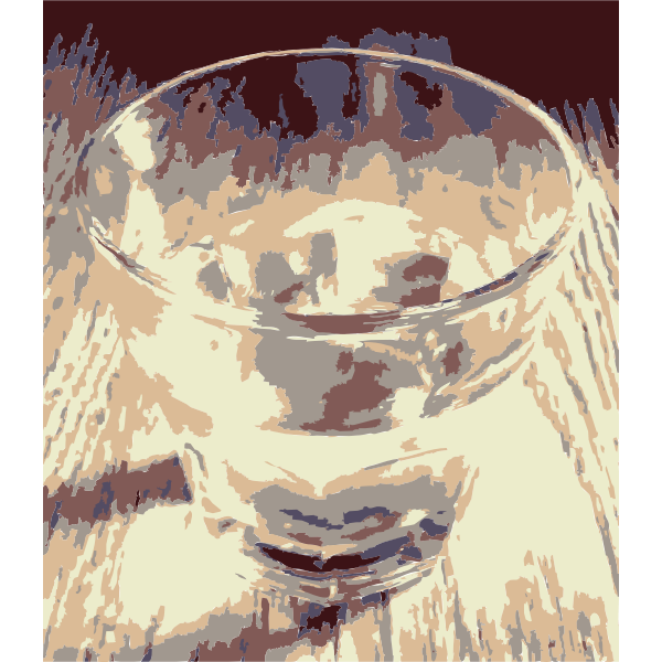 SVG Clear glass half full on wood grain