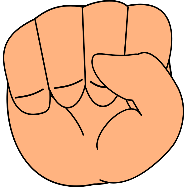 SVG Clenched fist illustration