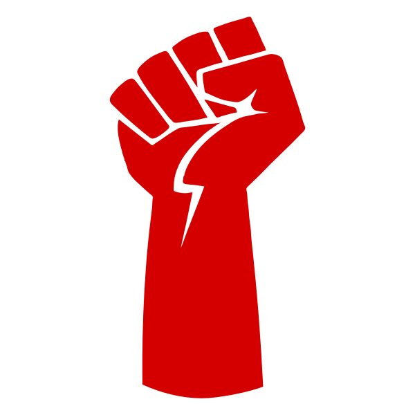 SVG Clenched fist symbol of resistance