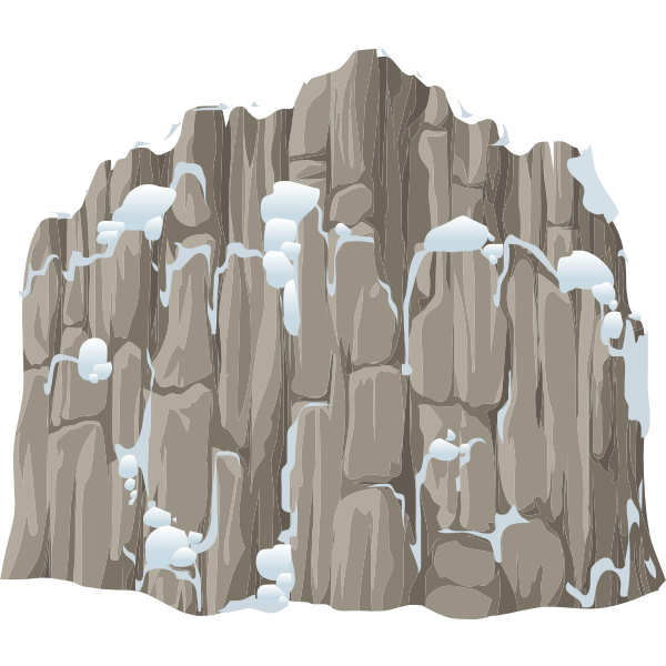 SVG Cliff covered with ice