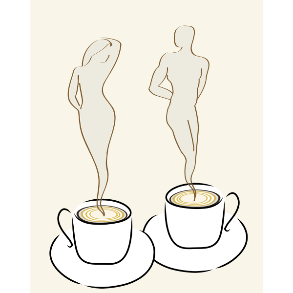 SVG Clip art graphics of two coffee cups