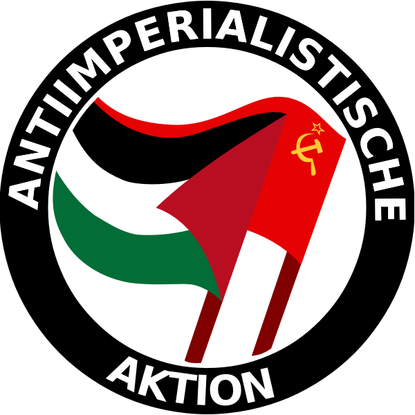 SVG Clip art of anti-imperialist action color logo