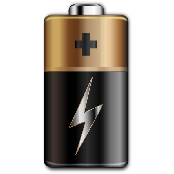 SVG Clip art of brown and black battery