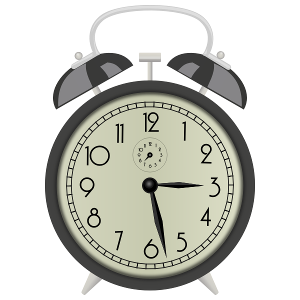 SVG Clip art of classic clock with alarm bell