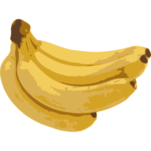 SVG Clip art of darkened yellow ripe bananas