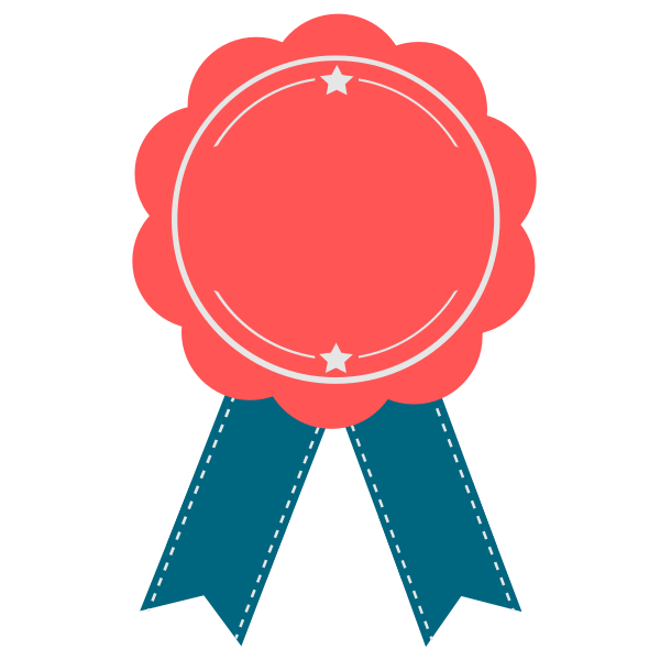 SVG Clip art of medallion price tag in pink and blue
