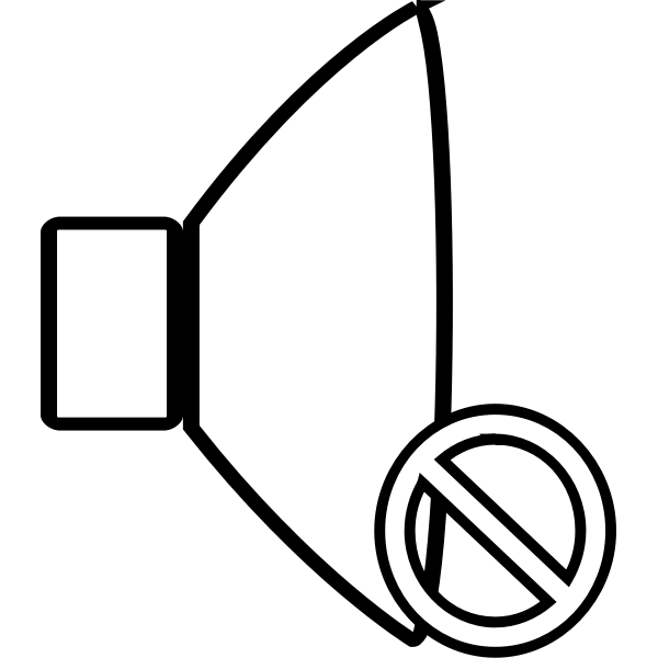 SVG Clip art of muted icon black and white