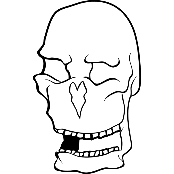 SVG Clip art of old man039s skull