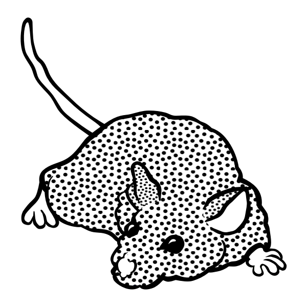 SVG Clip art of spotty mouse in black and white