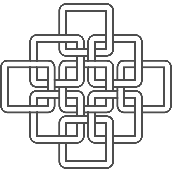 SVG Clip art of square Celtic knots