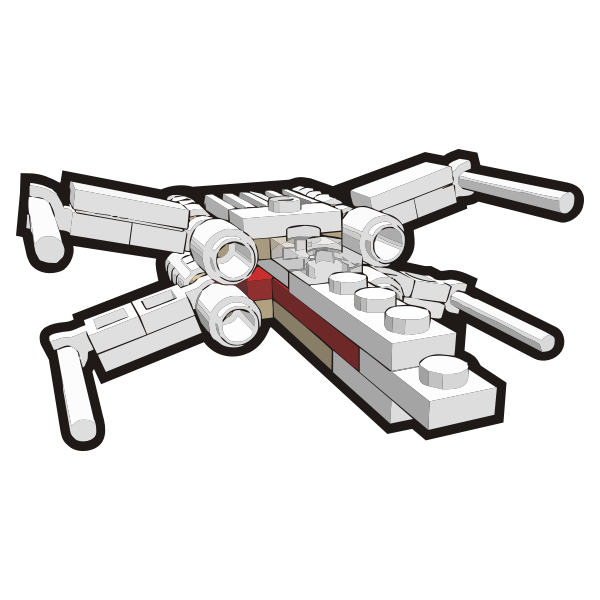 SVG CLIP IS A BRICK SW MINI X WING
