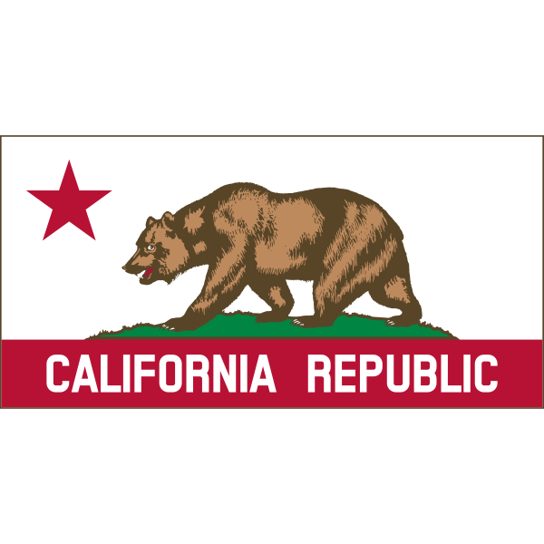 SVG Clipart California Banner 2 Thin Border