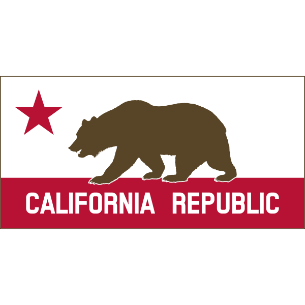 SVG Clipart California Banner A Solid Thin Border