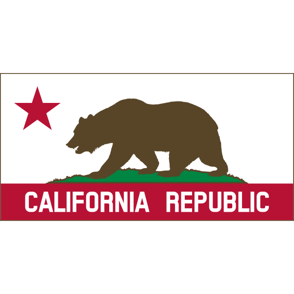 SVG Clipart California Banner B Solid Thin Border