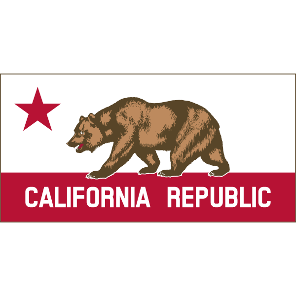 SVG Clipart California Banner Thin Border