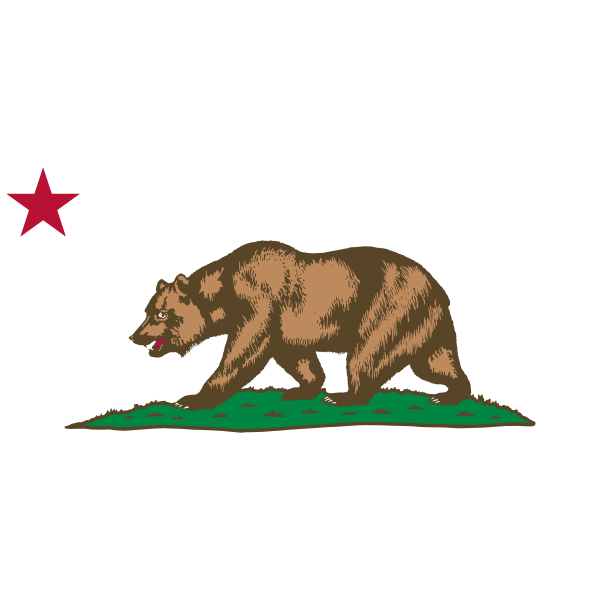 SVG Clipart Flag of California Star Bear Plot