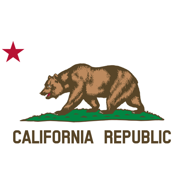 SVG Clipart Flag of California Star Bear Plot Title