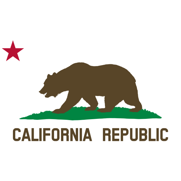 SVG Clipart Flag of California Star Bear Plot Title Solid