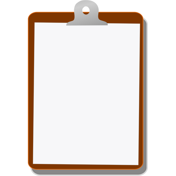 SVG Clipboard with blank paper vector drawing