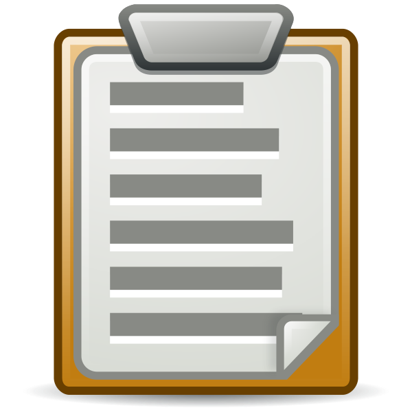 SVG Clipboard with paper
