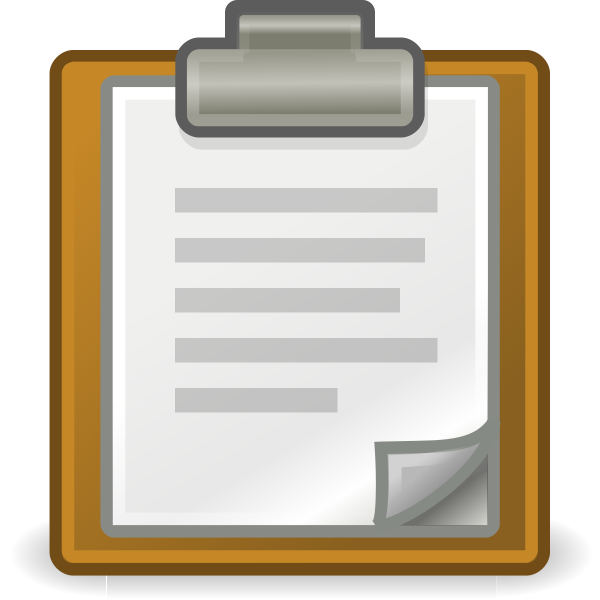 SVG Clipboard with paper vector clip art