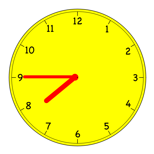 SVG clock 7 45
