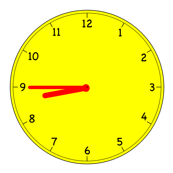 SVG Clock 8 45