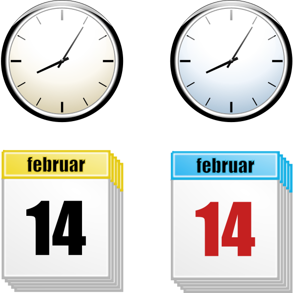 SVG Clock and calendar vector image
