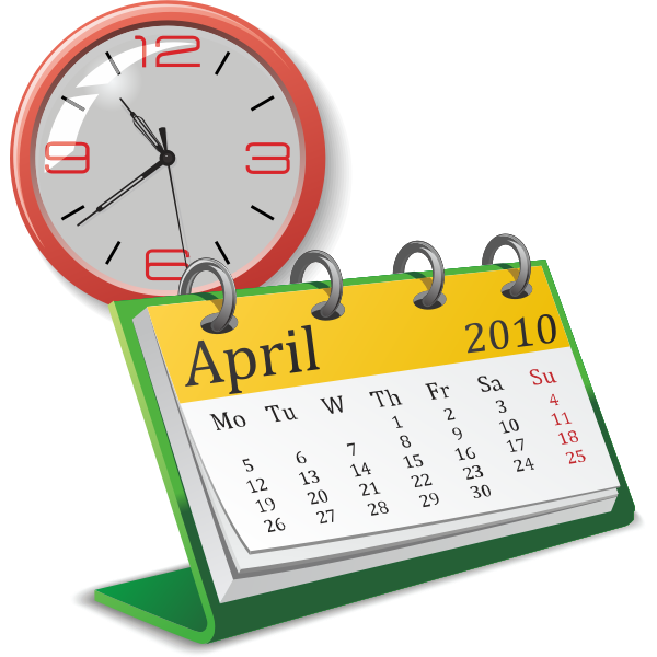 SVG clock and callendar