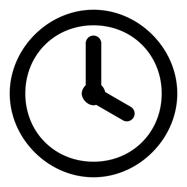 SVG Clock icon monochrome