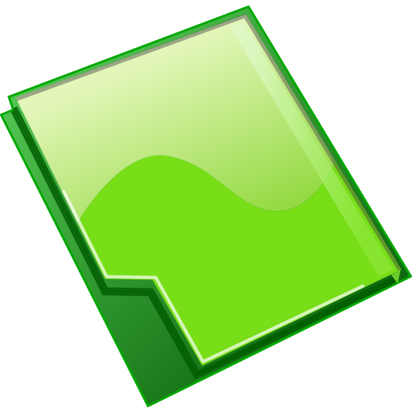 SVG Closed green folder vector clip art