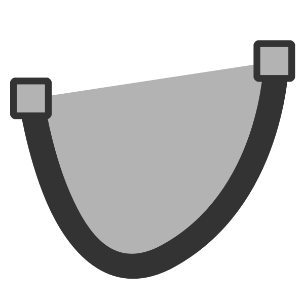 SVG Closed quadric bezier curve icon