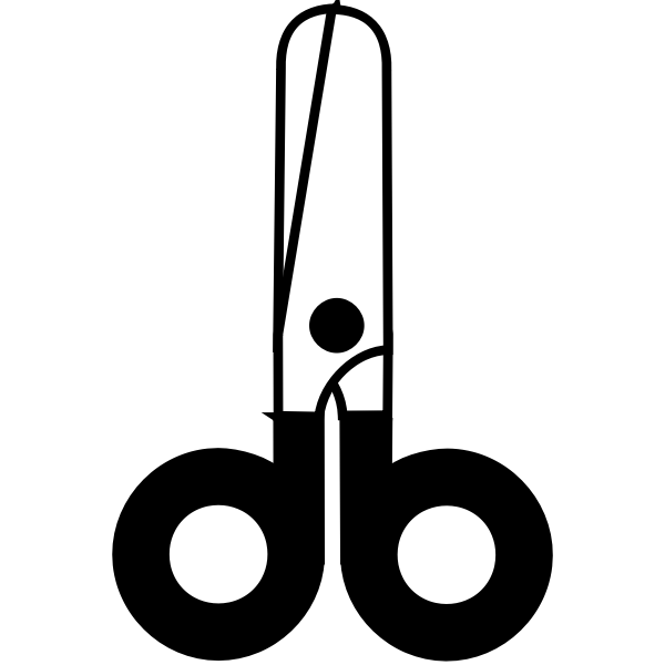 SVG Closed scissors vector image