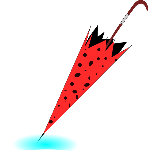 SVG Closed umbrella with black spots vector image