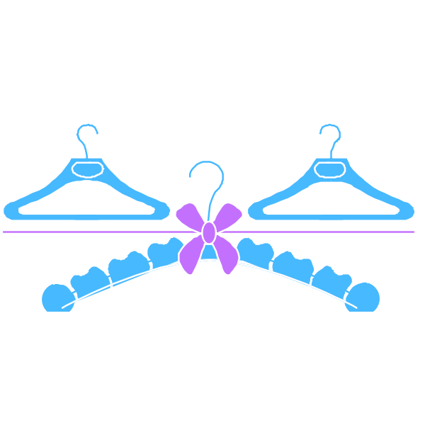 SVG Clothes hangers vector image