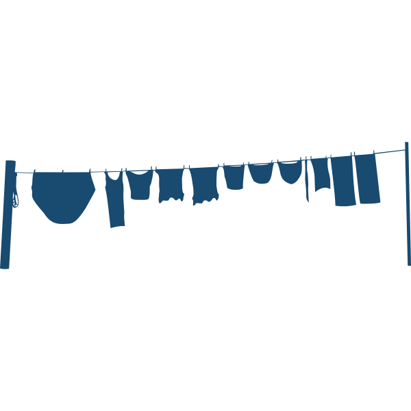 SVG Clothes line silhouette vector image