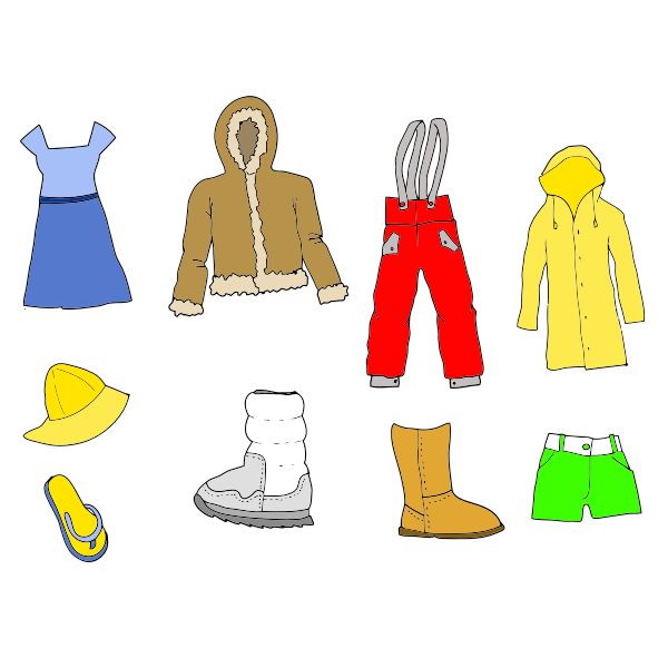 SVG Clothing assortment
